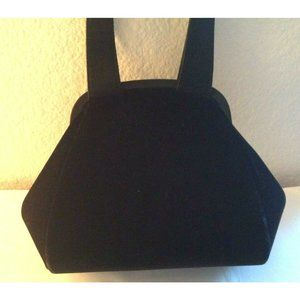 Valerie Stevens - Black Velvet Evening Clutch Handbag Purse